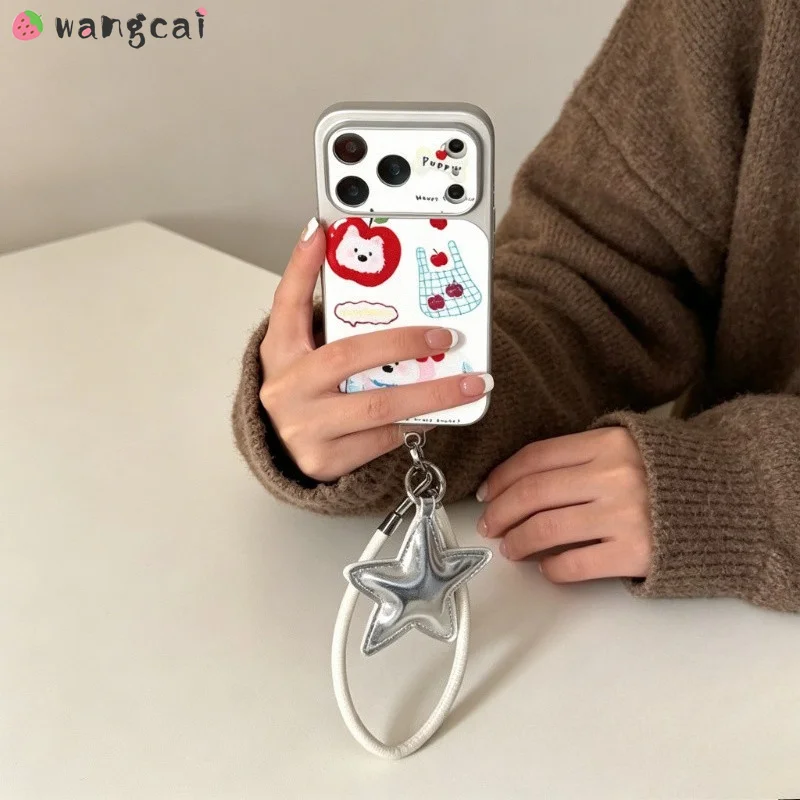 Capa de Celular Adorável com Pingente de Cachorro e Frutas para Huawei K90 Pro Max K80 K70 K70E K60 K60E K50 Ultra K50i K40 K40S Turbo 5 Max 4 Pro