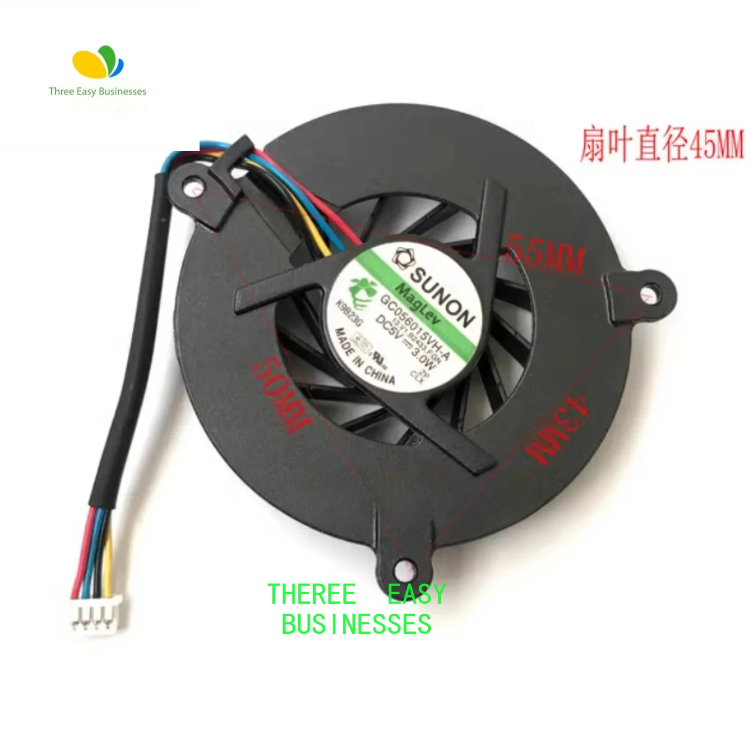 

Original genuine GC056015VH-A DC5V 3.0W four-wire notebook cooling fan