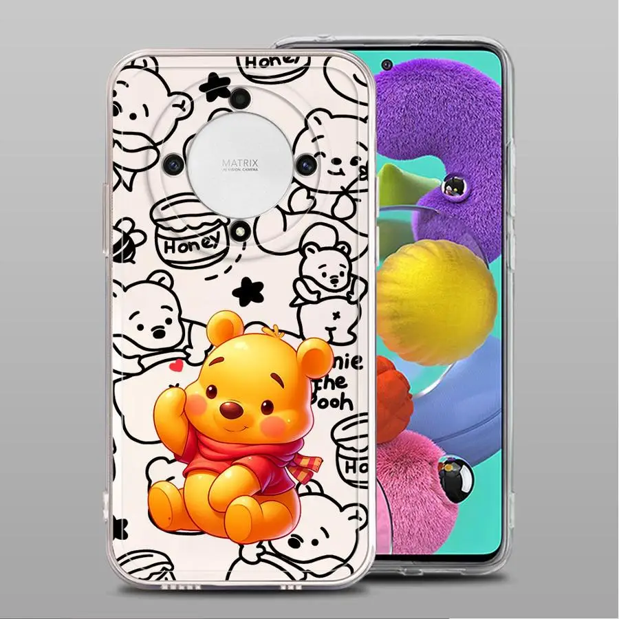 電話ケース Honor X7b 90 Lite X9a X8a X8b X8 X9b ソフトカバー ディズニー くまのプーさん