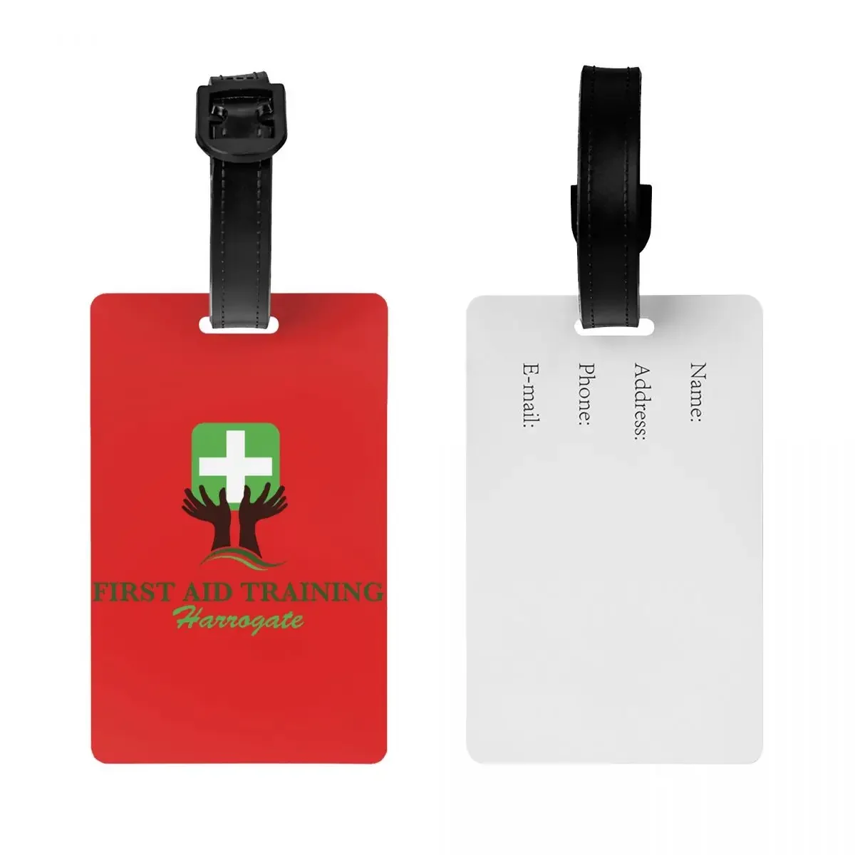 Custom First Aid Emergency Medicine Luggage Tag With Name Card Doctor Nurse Privacy Cover ID Label for Travel Bag Suitcase