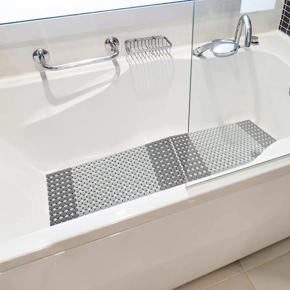 

MCGS-Нескользящий массажный коврик для ванны, коврик для душа, нескользящий большой размер с присоской и сливными отверстиями, коврик для ванны для ванны