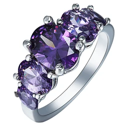 women Wedding luxury Engagement jewelry hot elegant fashion jewellery Eternity red cz promise rings free Distribution