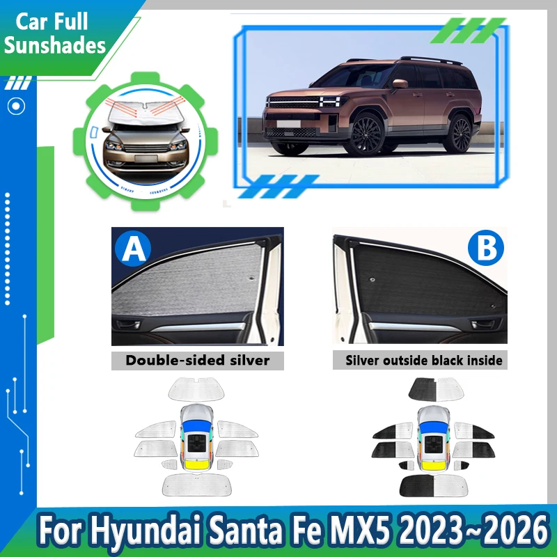 

Автомобильные солнцезащитные козырьки для Hyundai Santa Fe MX5 MK5 2023 2024 2025 2026, солнцезащитные козырьки на лобовое стекло, автоаксессуары