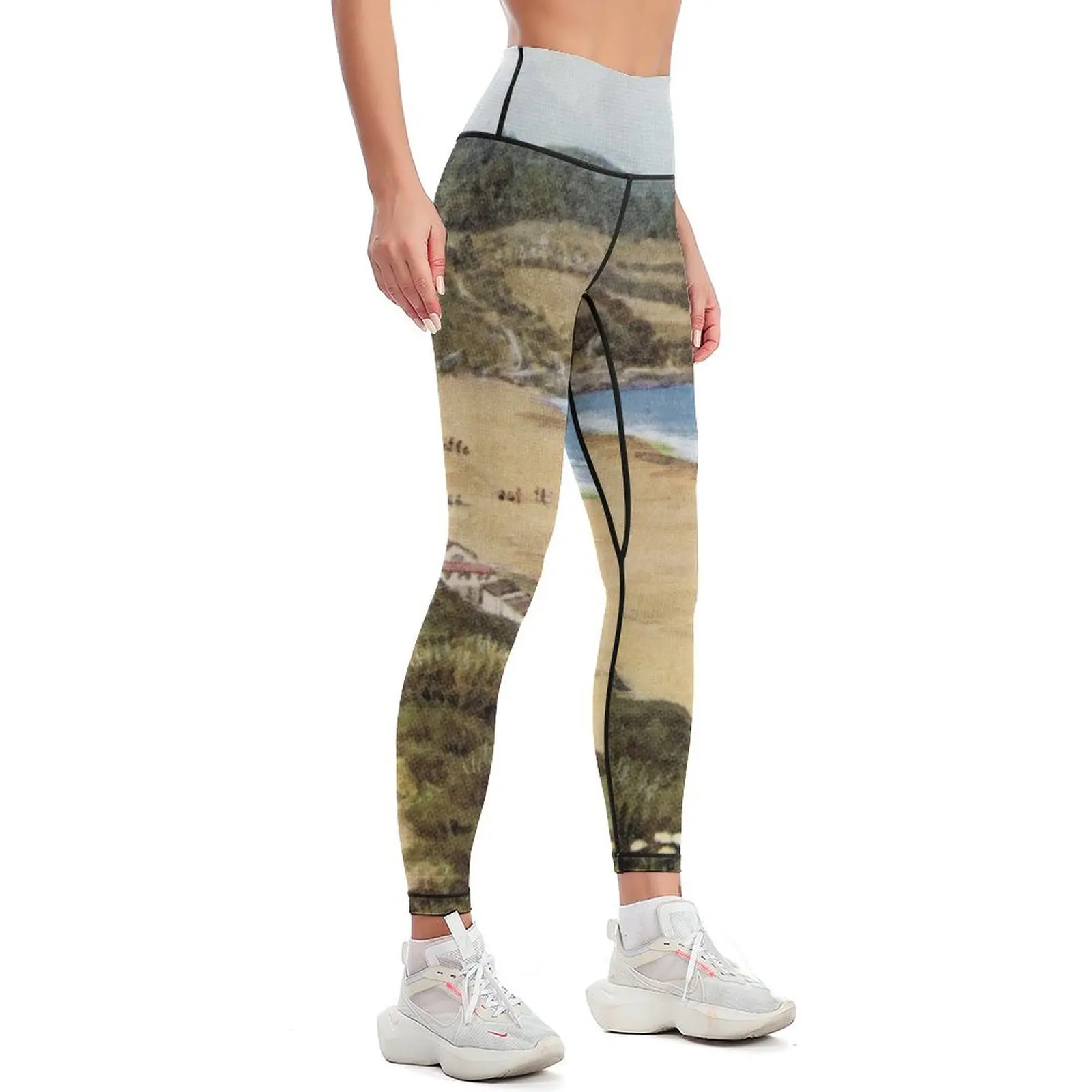 Aquarelle St Ives Cornwall Carbis Bay Leggings Women's sports Female legging pants Womens Leggings