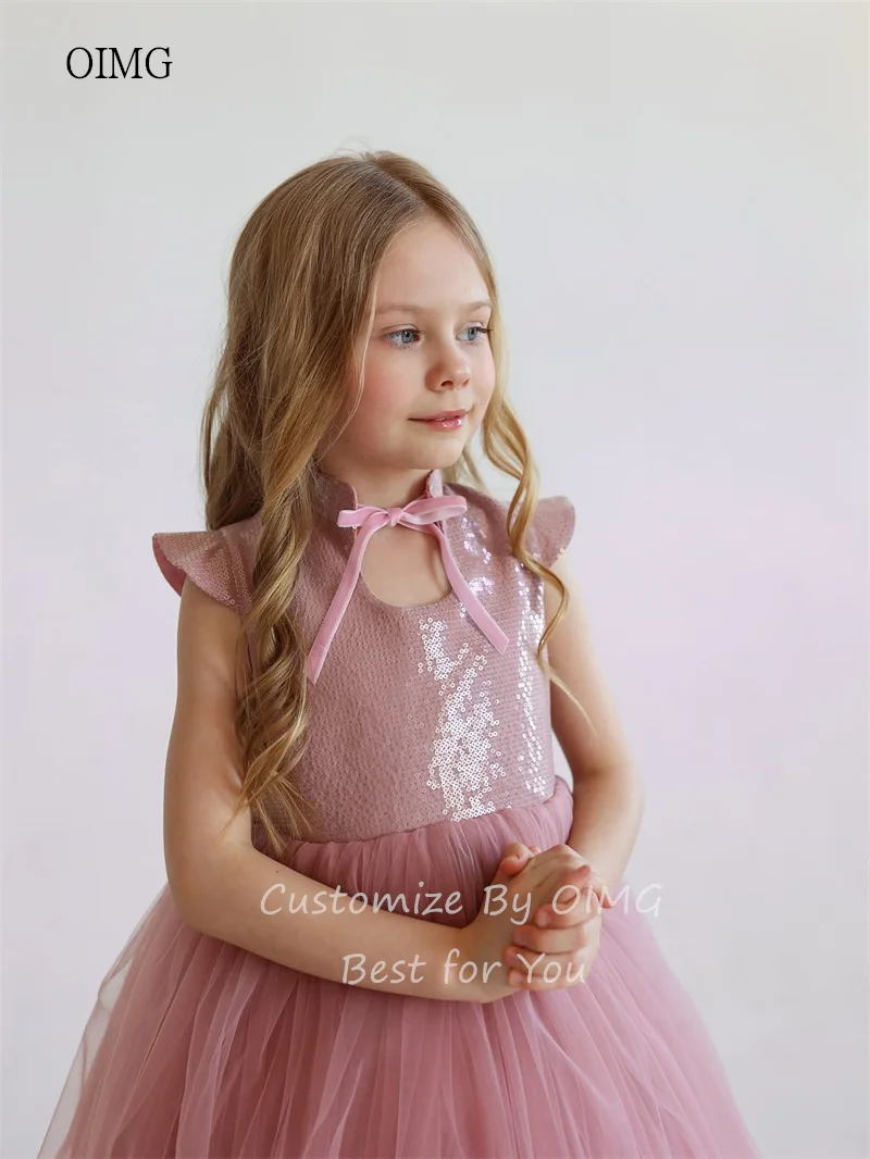 robe-de-demoiselle-d'honneur-a-volants-et-manches-courtes-ornee-de-sequins-coupe-trapeze-encolure-en-trou-de-serrure-robe-de-fete-longueur-genou-robe-de-mariage-d'anniversaire-personnalisable