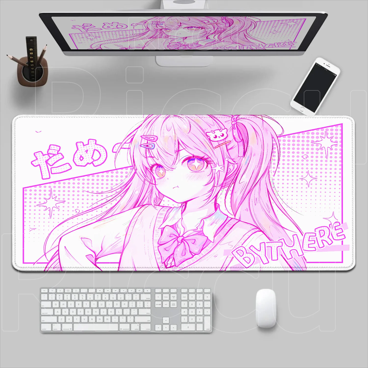 

HD Print Pretty Cute Anime Girl Mouse Pad Natural Non-slip Rubber E-sports Keyboard Mat Laptop Gamer Accessory Mousepad Desk Mat