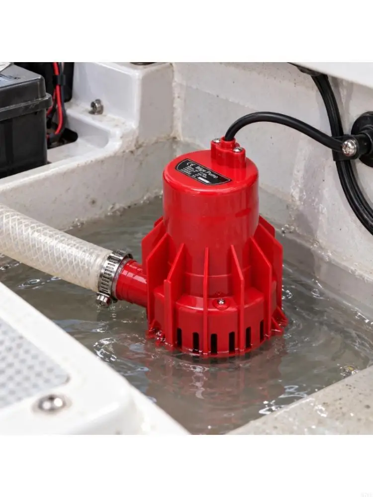 M76E High-Flow Boat Bilge Pump with Integrated Body and Bottom for Drainage and Liquid Transfer Tasks
