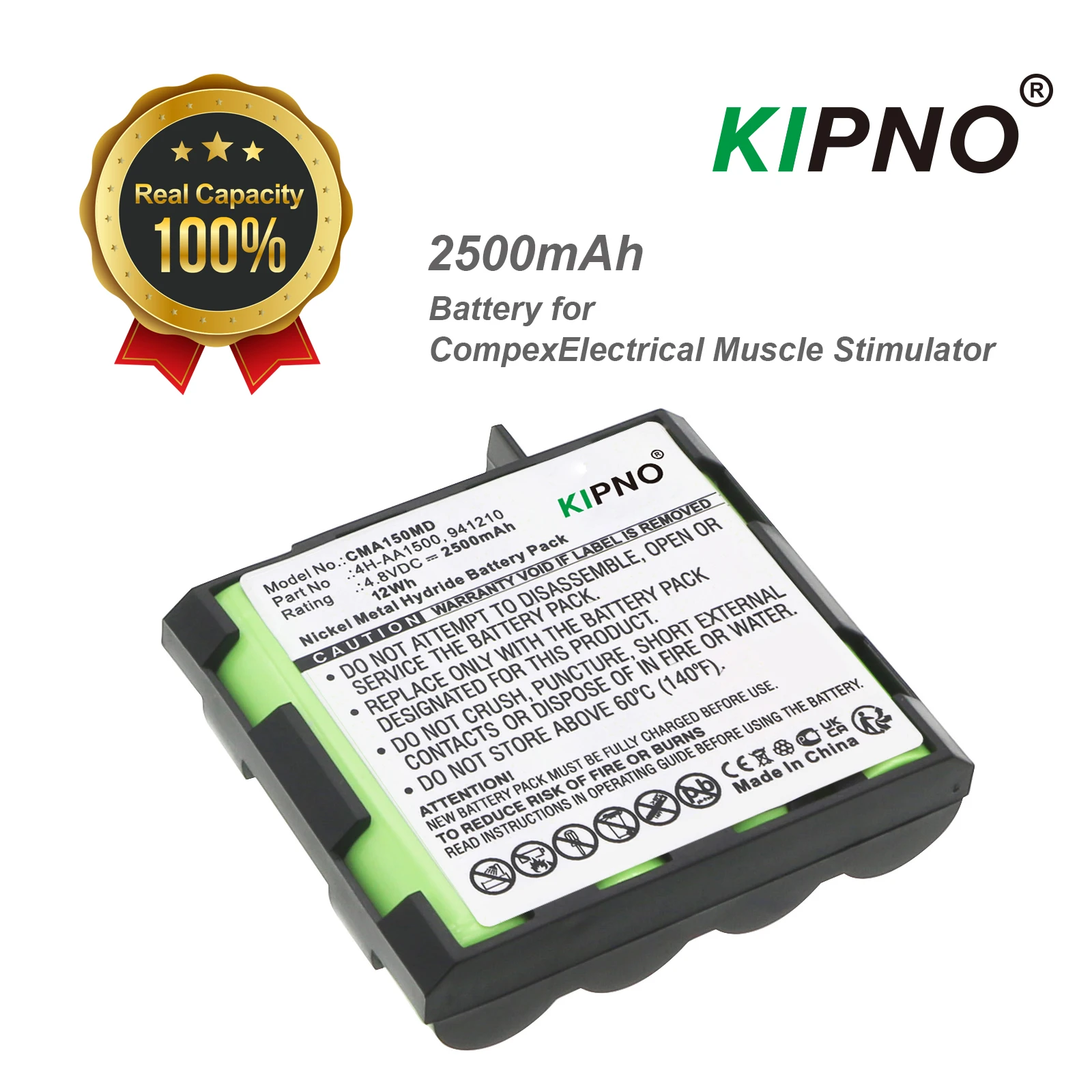 2500mAh Medical Battery  Compex 4H-AA1500 941210 Phyiso Rehab Theta Mi-Sport MI-Fitness Runner Long-Lasting Medical Grade Power
