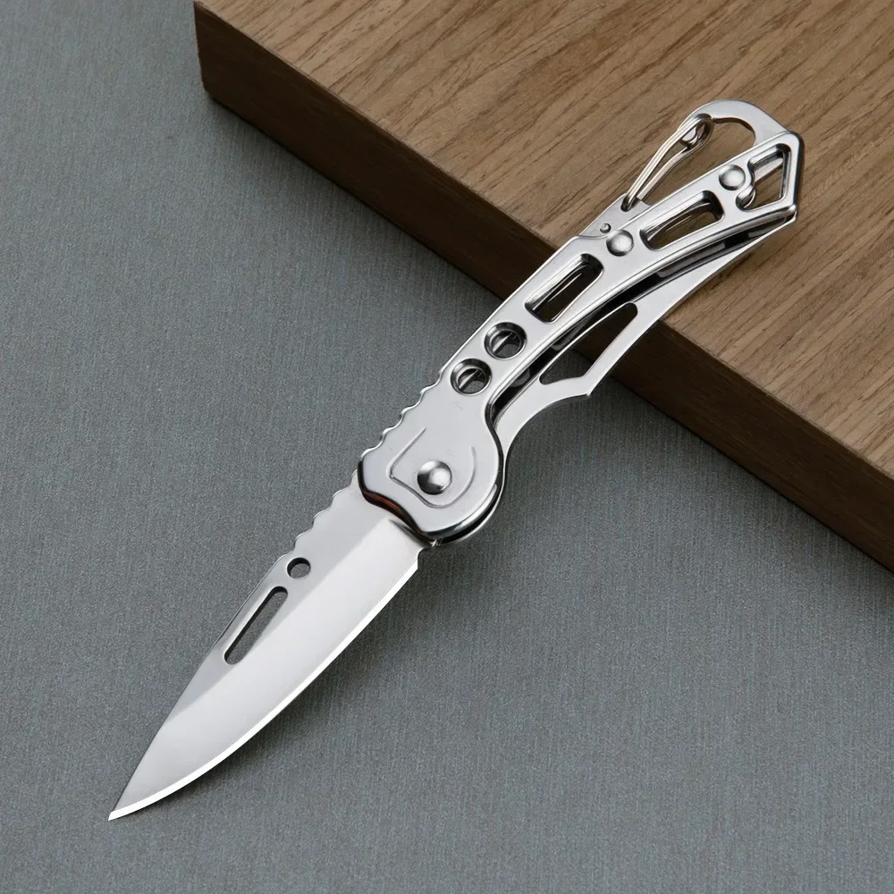 Convenient Stainless Steel Pocket Knife Mini Folding Knife Carry-on Defense Keychain Portable Pocket Knife Fruit Knife