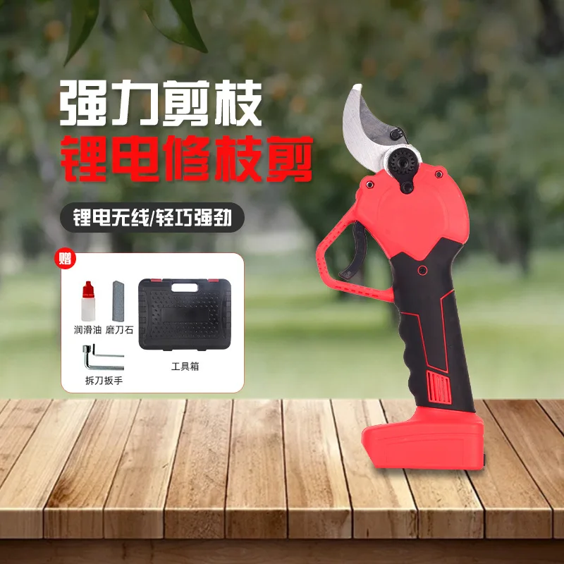 

New lithium battery electric pruning shears tree branch scissors rechargeable lithium battery electric scissors fruit tree tea