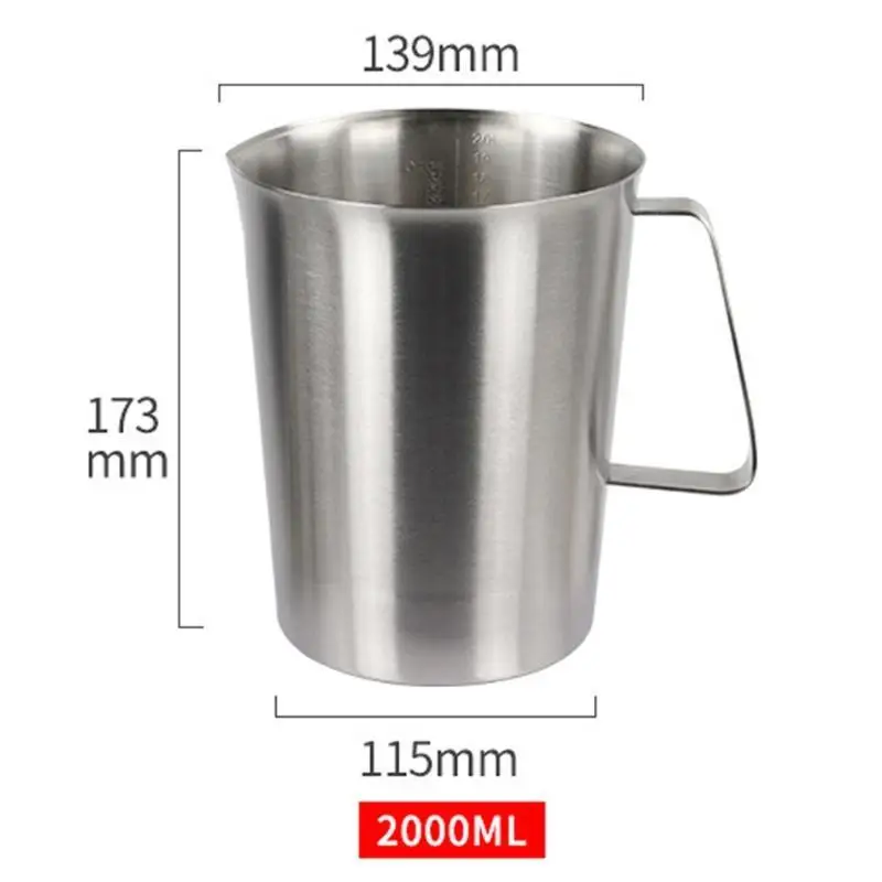Stackable Stainless Steel Measuring Cups Food Grade Accurate Heat Resistant 200/500/700ml for Small Kitchen Baking Cooking