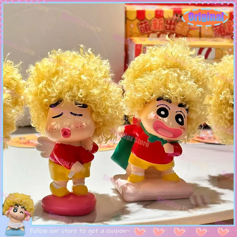 

Crayon Shin Chan Cartoon Movie Peripheral Toy Anime Cinema Newbie Strike: Afro Style Series daily Action Figurines Toys Gifts