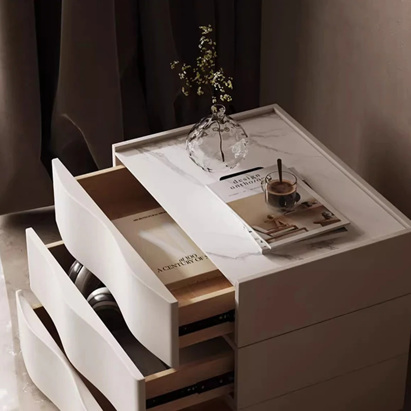 Modern Laden Nightstands Storage Drawers Makeup Bedside Cabinet Dresser Comodini Camera Da Letto Furnitures For Bedroom