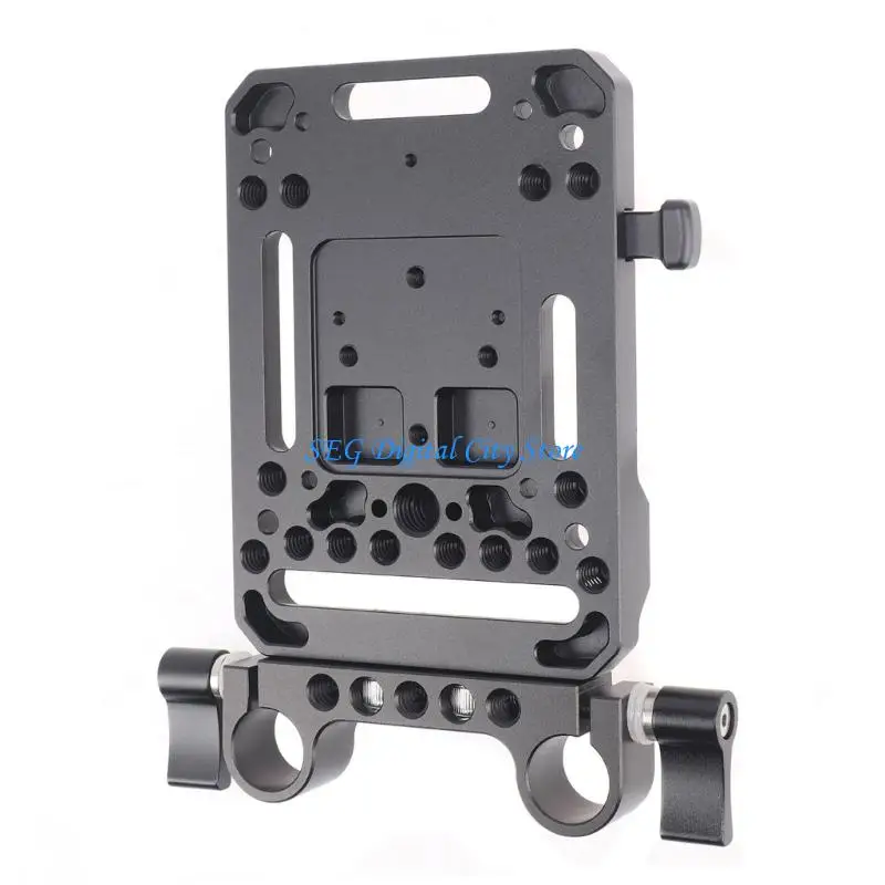 

U75B Metal Construction Battery Clamp Mount Quick Release for 15mm Rails No Tools Required Photo Equipment Accessory