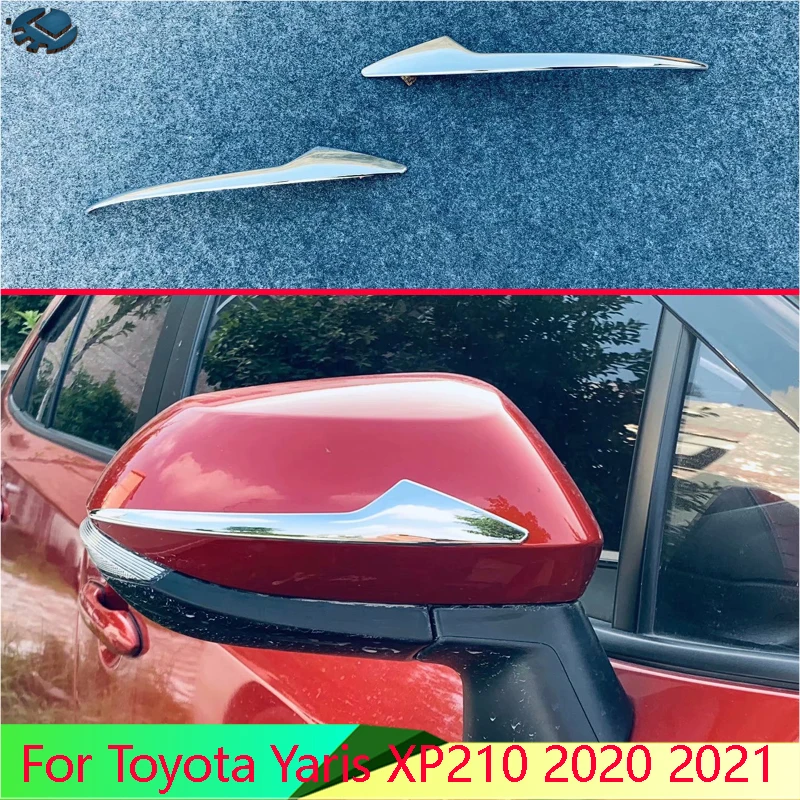 

For Toyota Yaris XP210 2020 2021 Car Accessories ABS Chrome Side Mirror Rear View Wing Chrome Cover Trim Molding Bezel