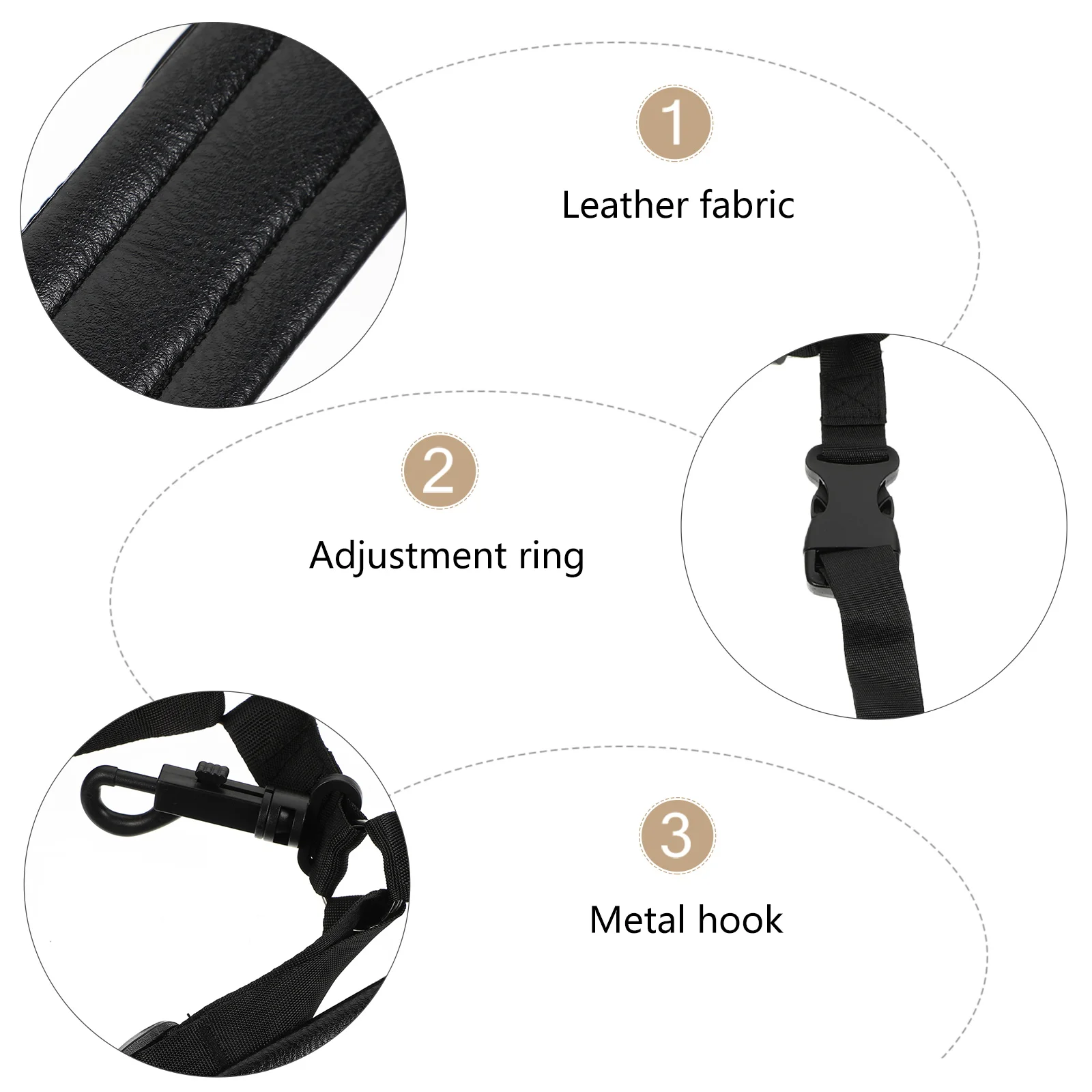 

Saxophone Shoulder Strap Double Belt Cowhide Universal Accessories Harness Baby
