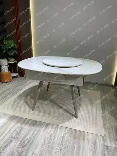 A style Multifunctional Light Luxury Solid Wood Stone Plate Dining Table New Automatic Electric Mute Dual-Use Mahjong Machine