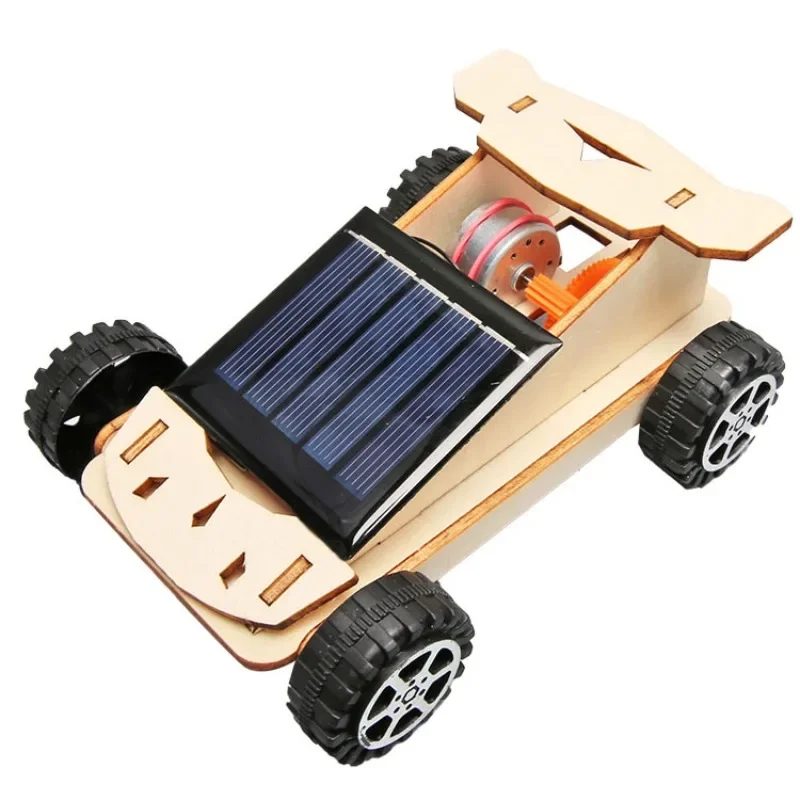 DIY Mini Solar Powered Toy Car for Kids Solar Power Toy Assembled Energy Powered Car Children's Toys Kids Novelty Gift