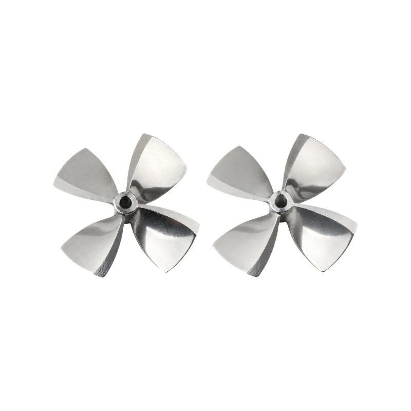 Underwater Propulsion Propeller with 4-Blade Layout and Stainless Steel Construction for ROV and DIY Speedboat Projects