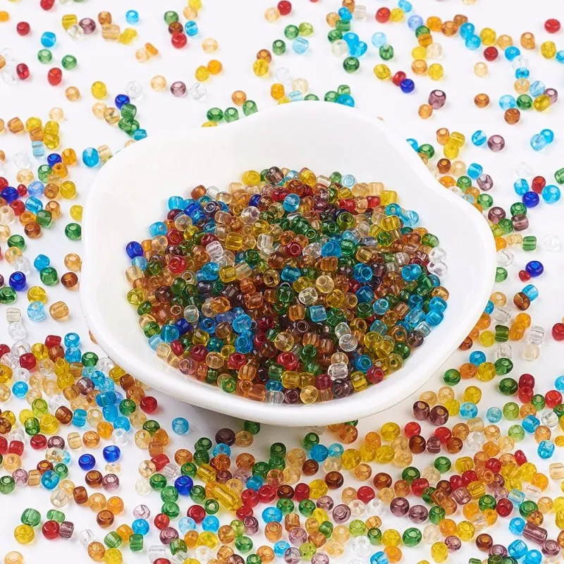 

1 pound 2 3 4mm Mini Glass Seed Beads Loose Spacer Beads Round For DIY Handmade Jewelry Making Accessories