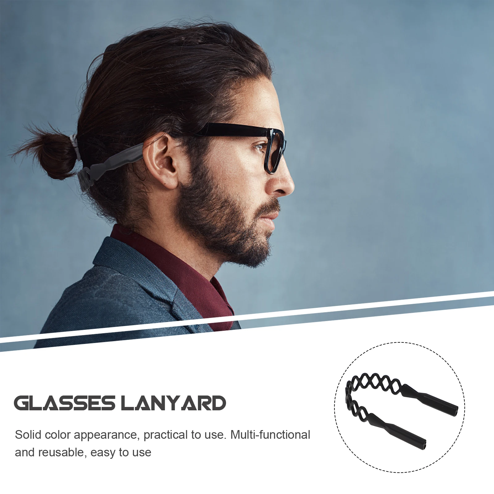 

6 Pcs Non-slip Glasses Strap Cord Anti-slip Grip Eyeglasses Lanyard Ring for Fixing Holder Lanyards Sunglasses Sport