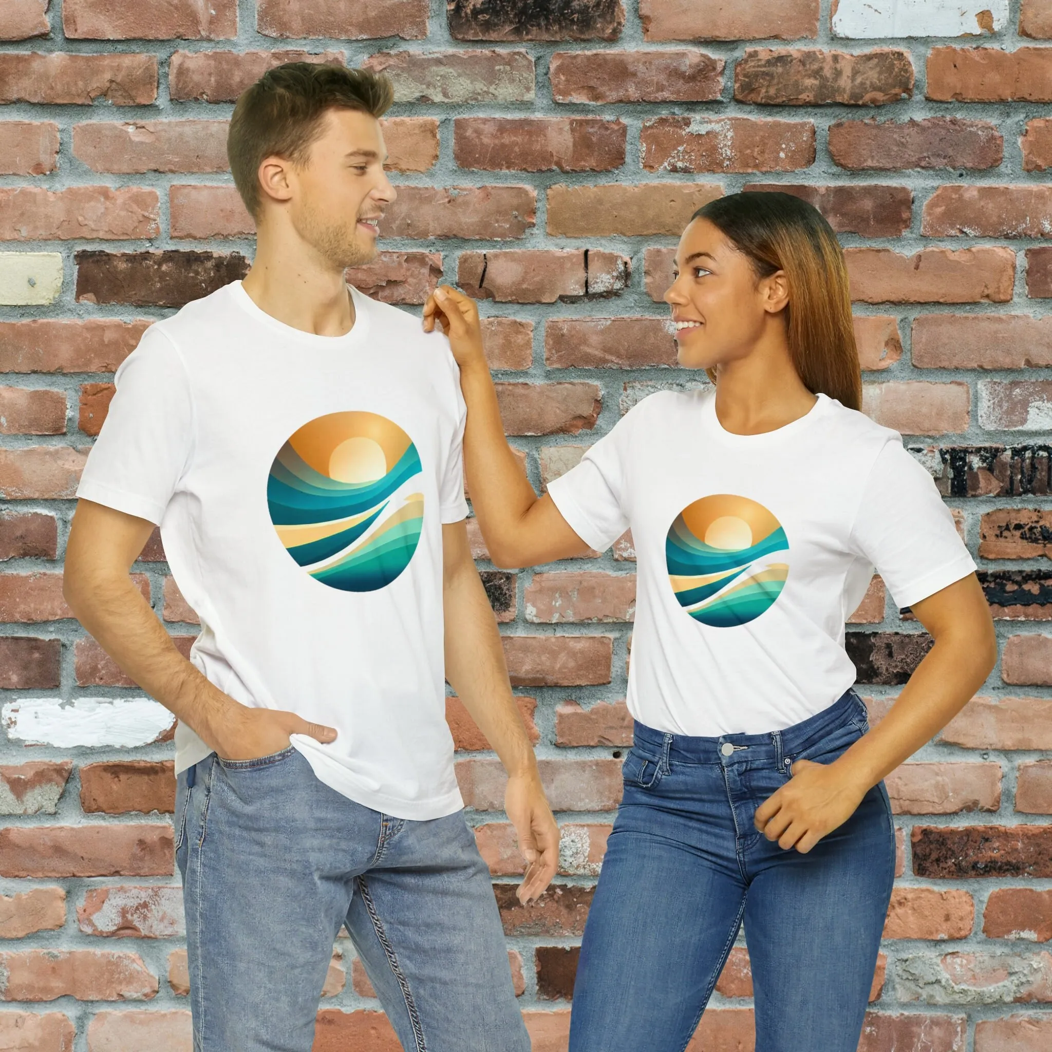 Abstract Surf Sun And Sand Beach Loving T Shirt