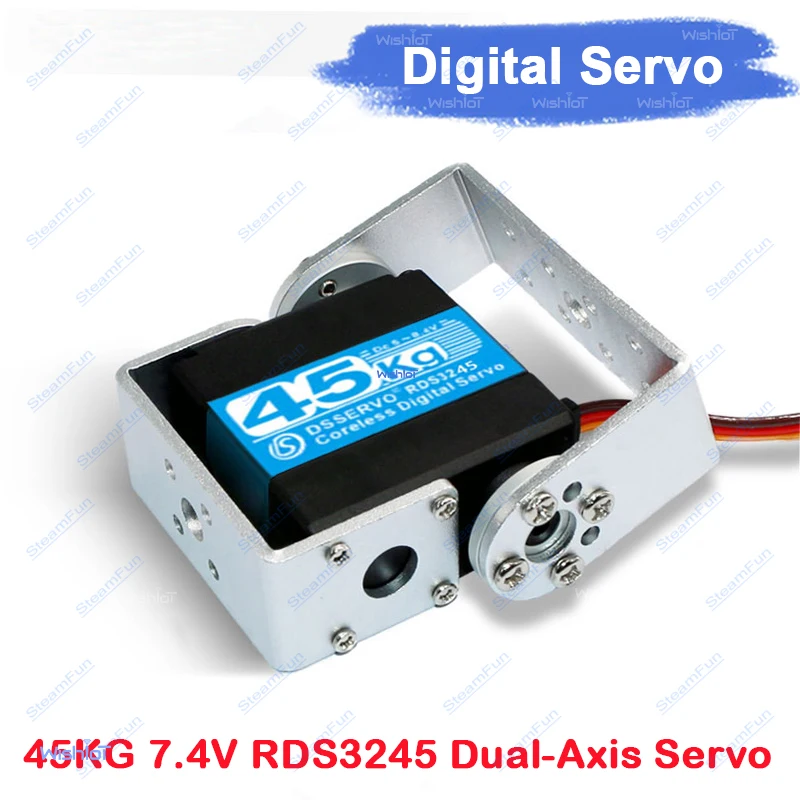 

RDS3245 45KG Digital Coreless Servo Dual Axis High Power Metal Gear Aluminum Case 180 270 360 Degree RC Car Truck Crawler Robot