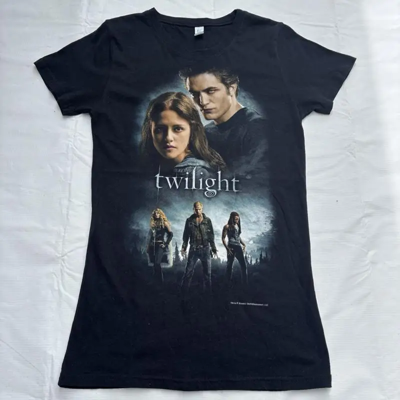 Twilight Edward Bella Black Tulex Girly Tee T Shirt Movie Promo Juniors Size XL