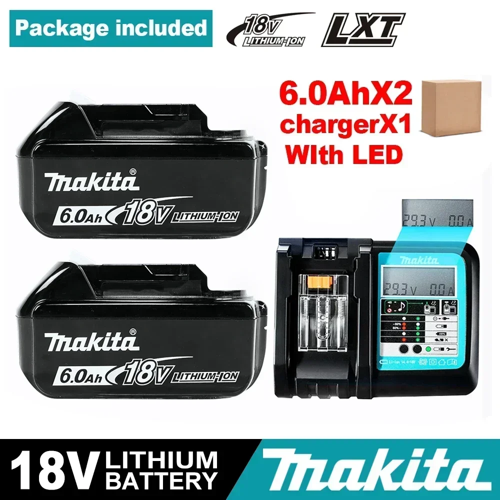 Makita-accu, oplaadbare 18V6.0Ah lithium-accu, Makita 18V BL1840, BL1830, BL1850, BL1850B originele Makita gereedschapsaccu