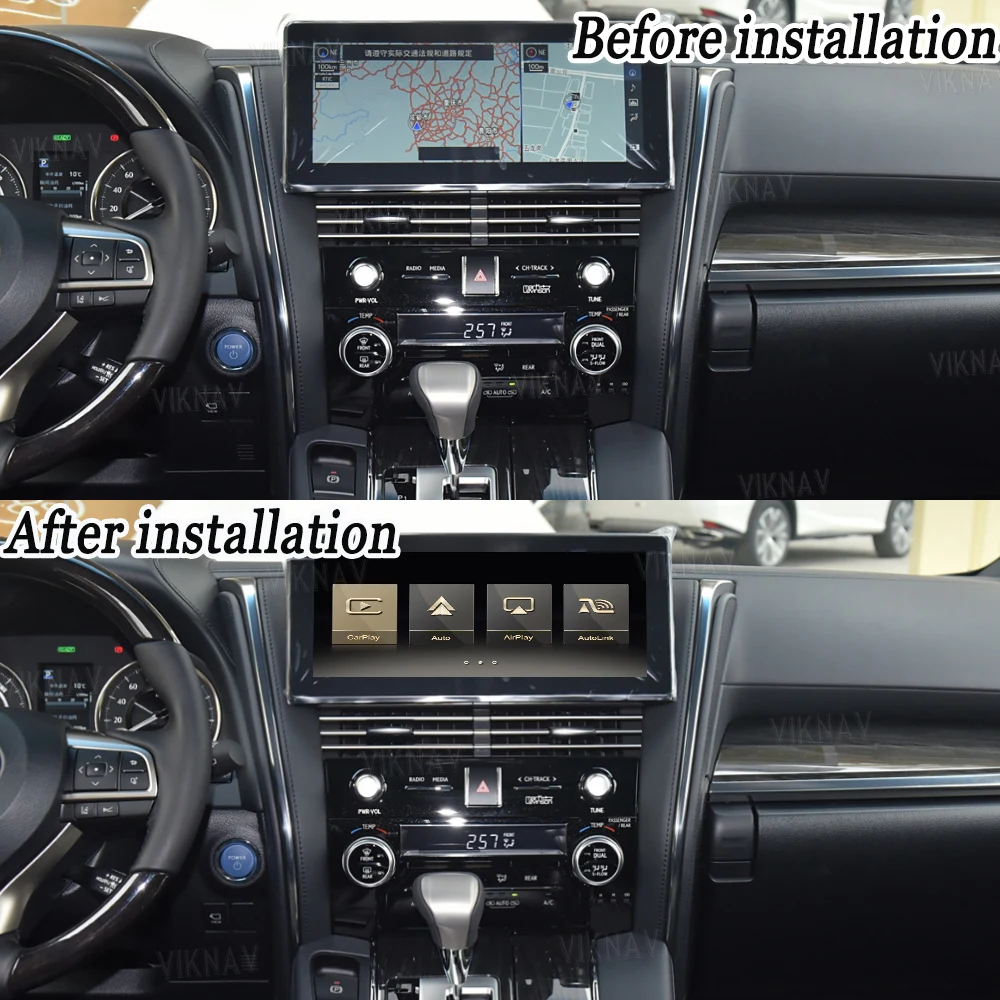 Viknav Linux For Lexus LM 2020-2022 Upgrade Decoder Box Interface MuItimedia Wireless Apple CarPlay GPS DVD Android Auto Player