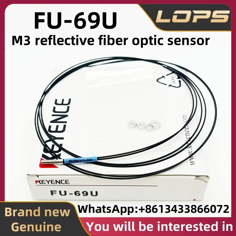 KEYENCE FU-69U Reflective M3 Fiber Optic Sensor New Original Condition for Precision Sensing Applications,welcome to consult