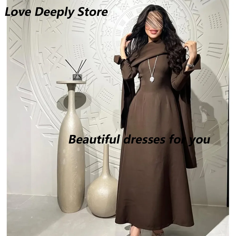 

Customized Elegant Long Evening Dresses with Wrap Mermaid Jewel Neck Pleated Ankle Length Formal Prom Dresses Vestidos de noche