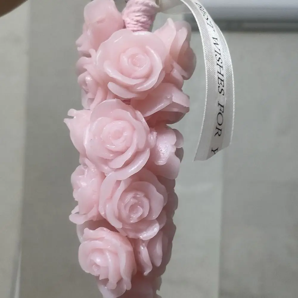 صابون معطر بالورد الكريستالي الشفاف المبتكر، صابون بارد لطيف الورد، صابون تنظيف معلق رغوي غني للاستحمام #5