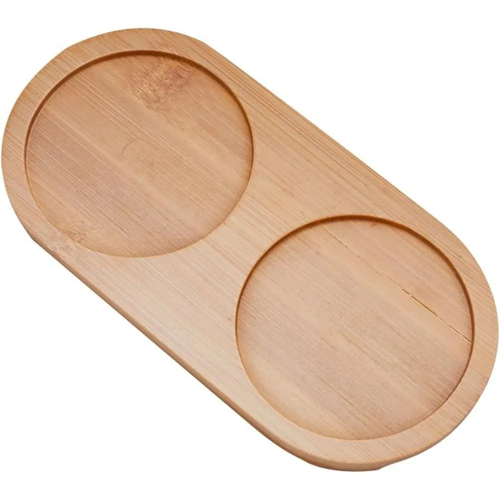Bamboo Soap Dispenser Vanity Cup Serving Tray Bathroom Counter Kitchen Trays Dresser Jewelry Ring Dish Comestic Holder Bathtub