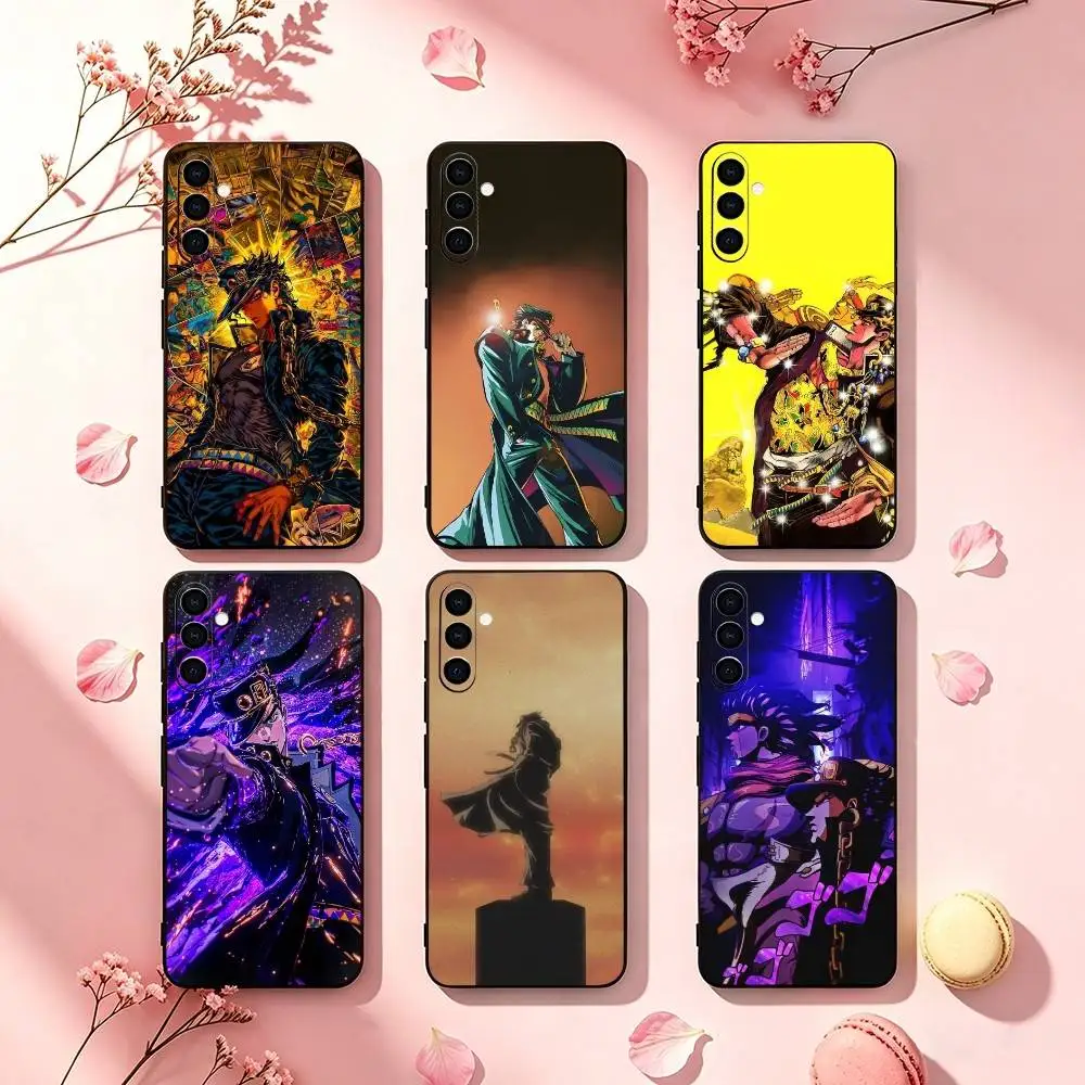 Anime JOJO Kujo J-Jotaro Phone Case For Samsung Galaxy A73,A72,A71,A70,A53,A52,A51,Others Soft Black Cover