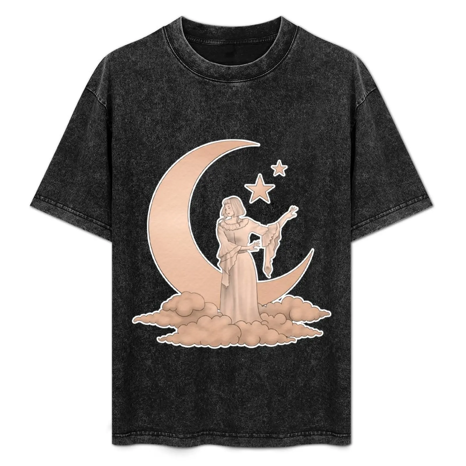 

Aurora Aksnes Moon Orange T-Shirt Basic Breathable Solid Color T-Shirt