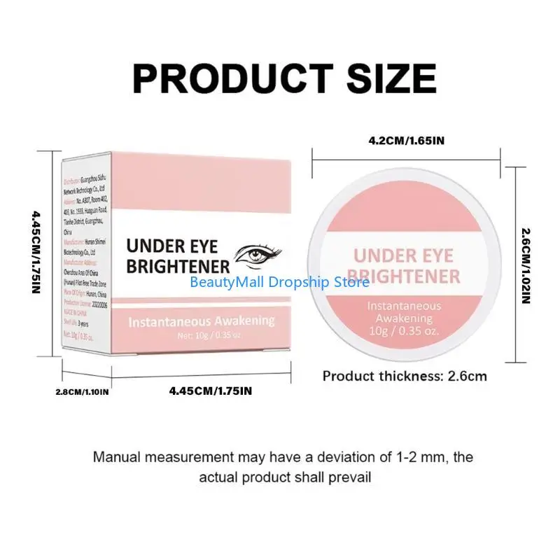 Bộ điều chỉnh màu dưới mắt 40JD làm sáng cho người phụ nữ che khuyết điểm mắt dưới mắt dưới mắt che khuyết điểm