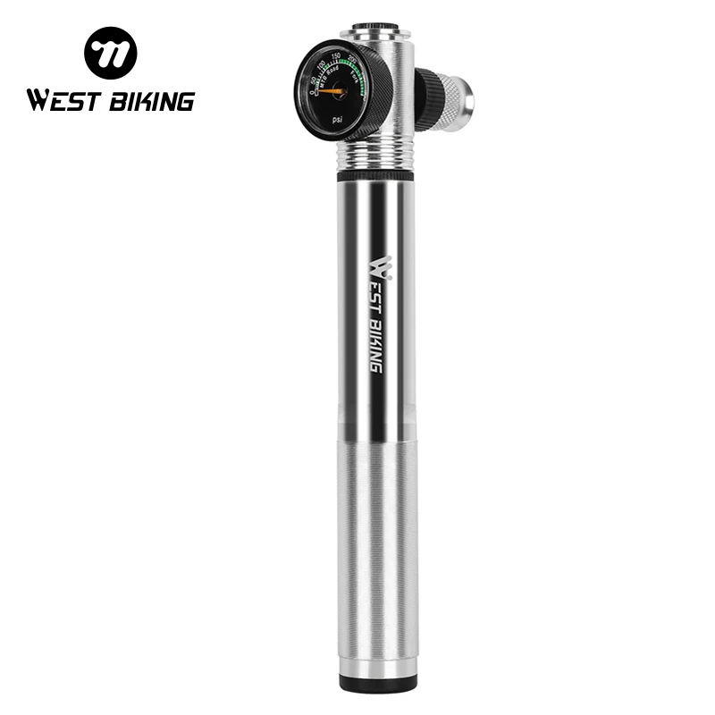 WEST BIKING 300psi Bicycle Pump High-pressure Bike Air Shock Pump Fork & Rear Suspension Cycling Mountain Bike Pump With Gauge