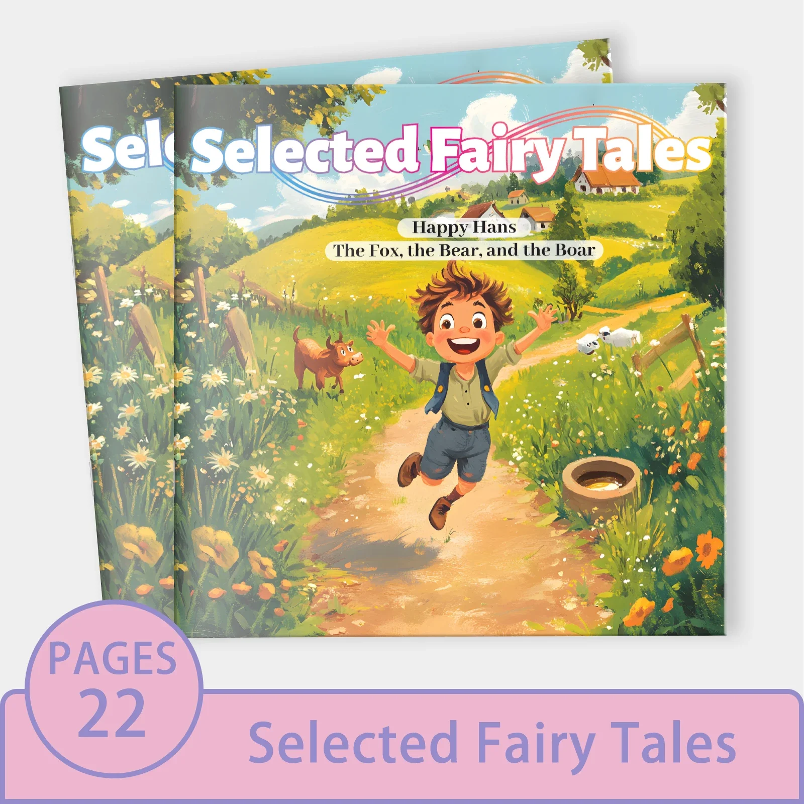 Hans im Glück: Happy German Folk Tales - Picture Storybook with Moral Lessons Against Greed