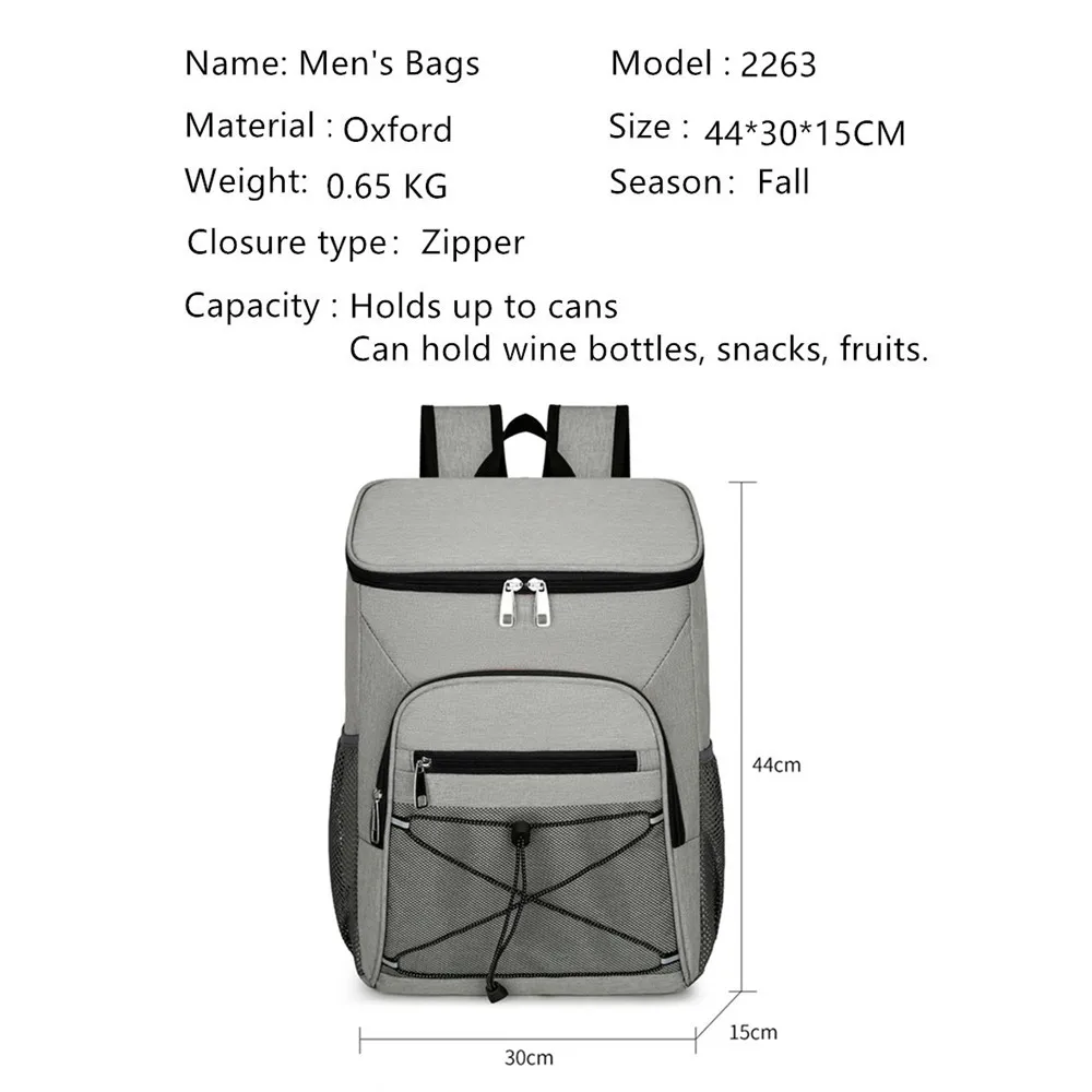 Cooler Backpack Insulated Leakproof Thermal Lunch Bag Waterproof Oxford Mochila Nevera for Camping Hiking Beach Picnic