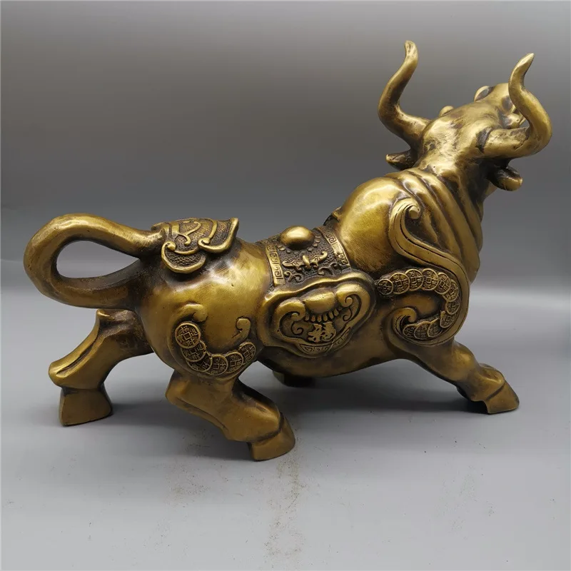 Brass , ingot , wish-fulfilling , large money , Wall Street bull ornament