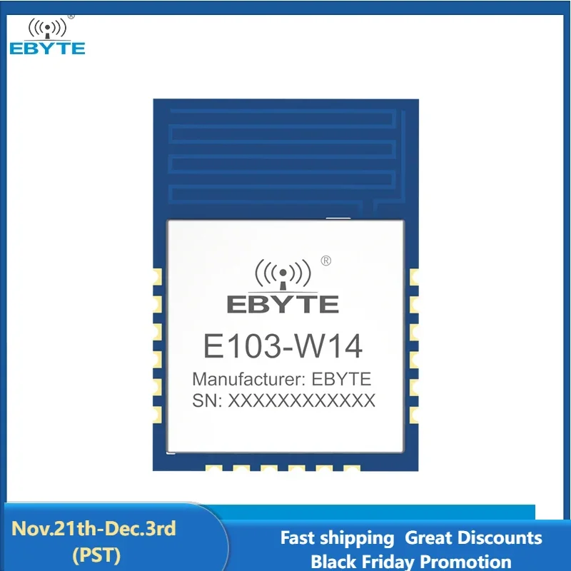 WiFi Serial Port Module Dual Mode WiFi BLE5.2 2.4GHz MQTT AT Command EBYTE E103-W14 Series HTTP TCP UDP Low Power Consumption