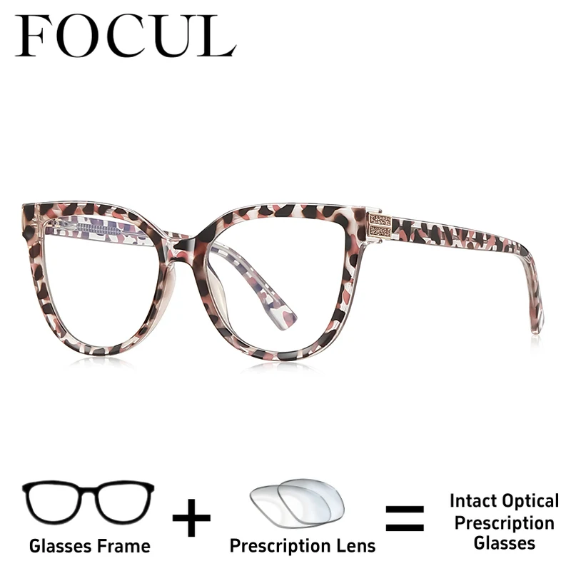 FOCUL Fashion Square Custom Prescription Optical Photochromic Glasses Anti Blue Light Multifocal And Progressive Eyeglasses 2282