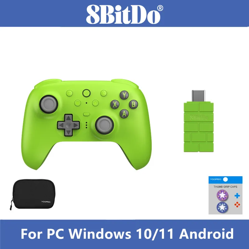 8BitDo Ultieme draadloze 2.4G-gamingcontroller met Hall-effect 2.4g-adapter voor pc Windows 10 11 Steam Android Raspberry Pi