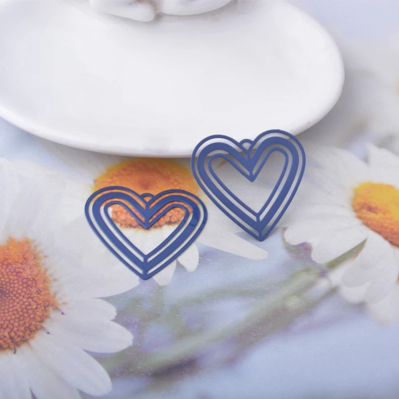 20 Stück AB1700 Messing-Schmuckanhänger in Hellgolden, bemalte Herzanhänger, DIY-Accessoires für Damenohrringe – Detail 11