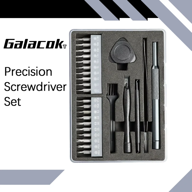 

Precision Screwdriver Set with S2 Steel Bits Magnetic Handle Repair Tools Kit for Phone Laptop Glasses Camera Watch DIY