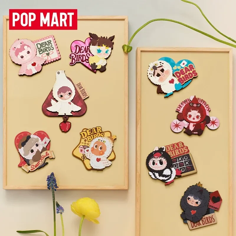 

Genuine POPMART Dear Birds Series Mystery Box Refrigerator Stickers Blind Boxe Home Accessories Room Decorations Holiday Gifts