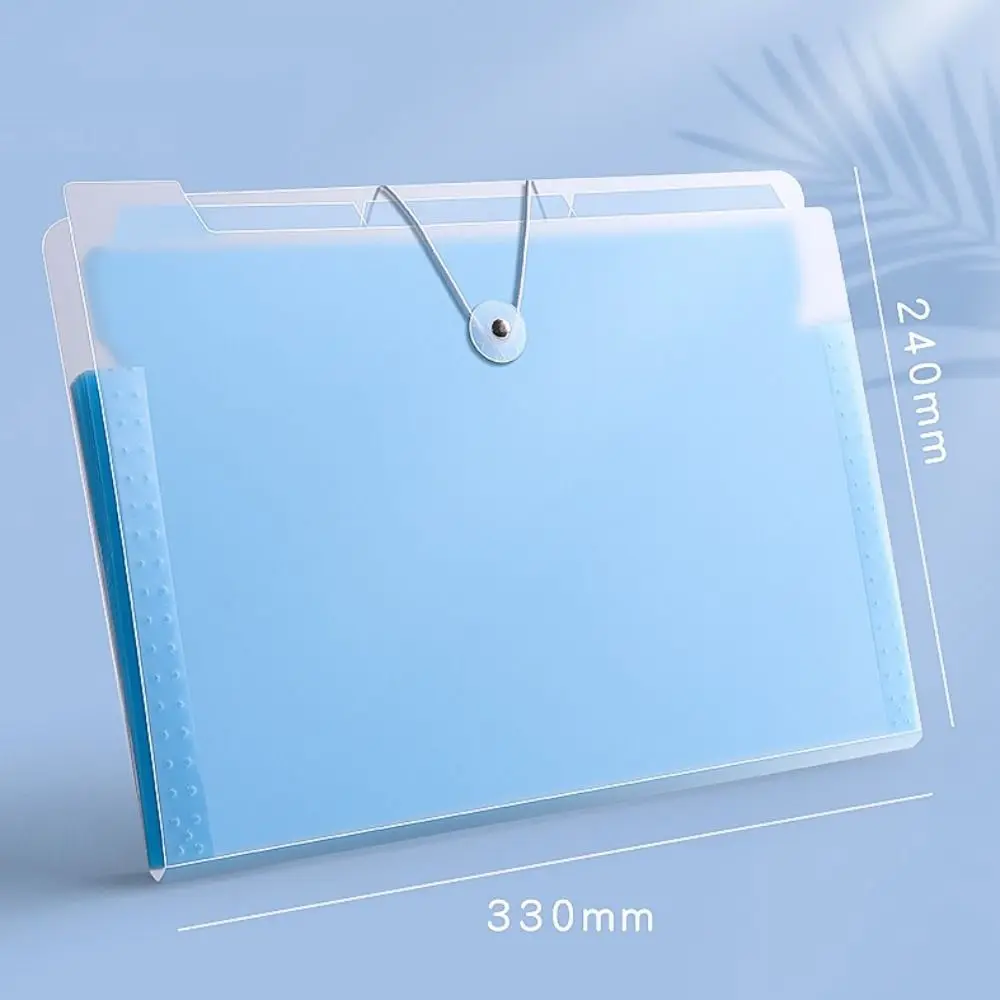 Waterproof A4 File Folder Test Paper Storage 4/8/12 Pockets Organ Bag PP Classified Storage Portfolio Organizer School Office