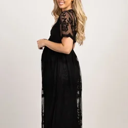 Pregnant Woman Bohemian Lace Photography Dress Maternity Wedding Dress Baby Shower Long Prom Party Dresses