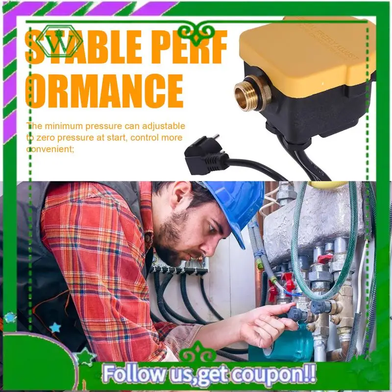 

Reliable-10Bars Photo-Electric Pressure Automatic Digital Intelligent Controller Used For Run And Stop Water Pump EU Plug